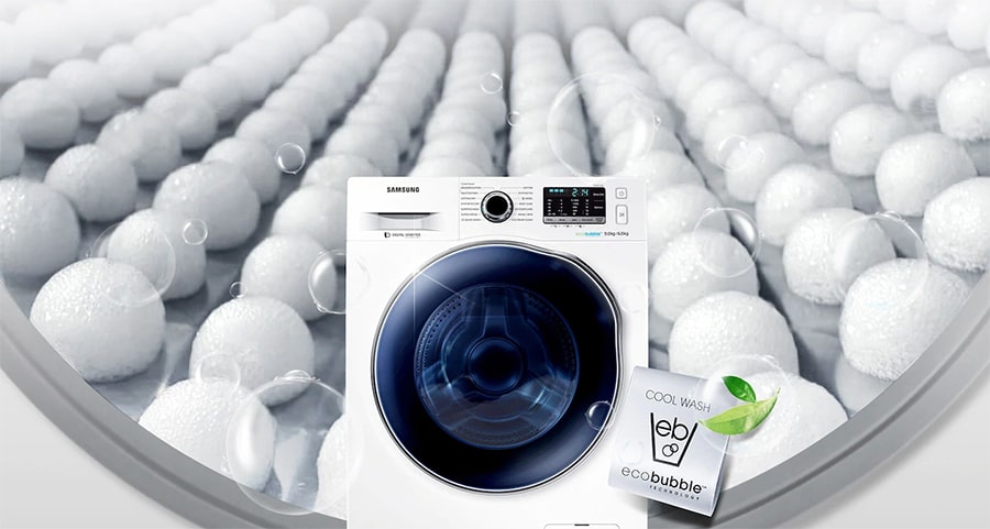 بهره وری با تکنولوژی Ecobubble در لباسشویی WD80J5410AS