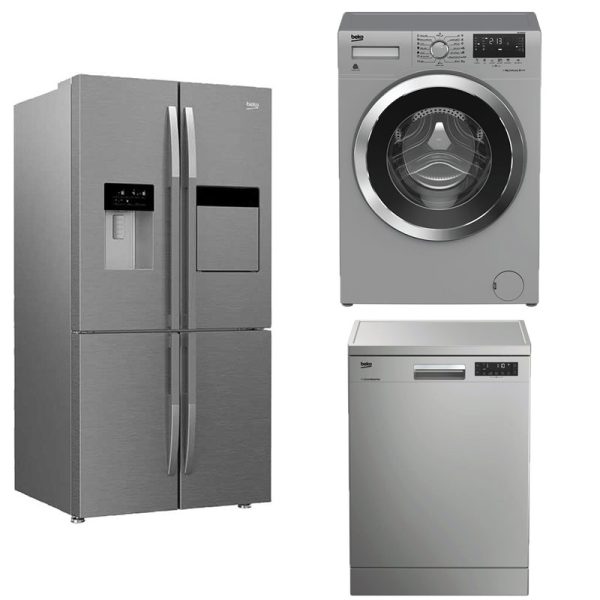 ست لوازم خانگی بکو رنگ نقره ای