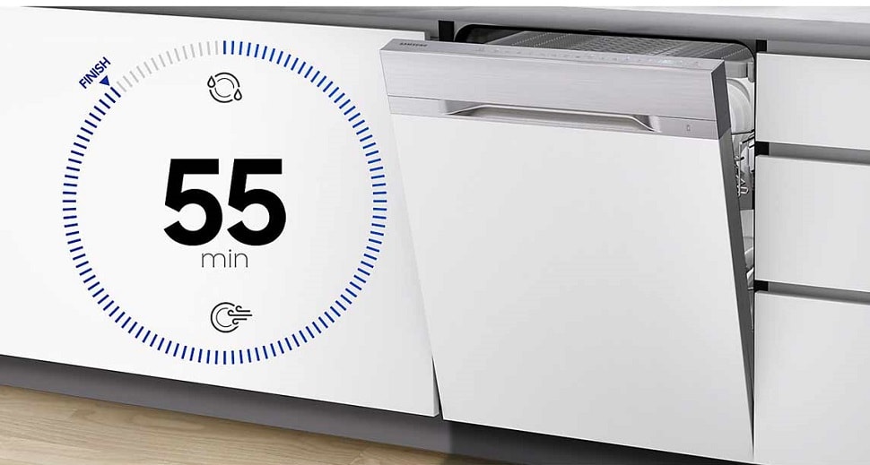 شستشویی سریع و خشک با ظرفشویی سامسونگ DW60M9530FS