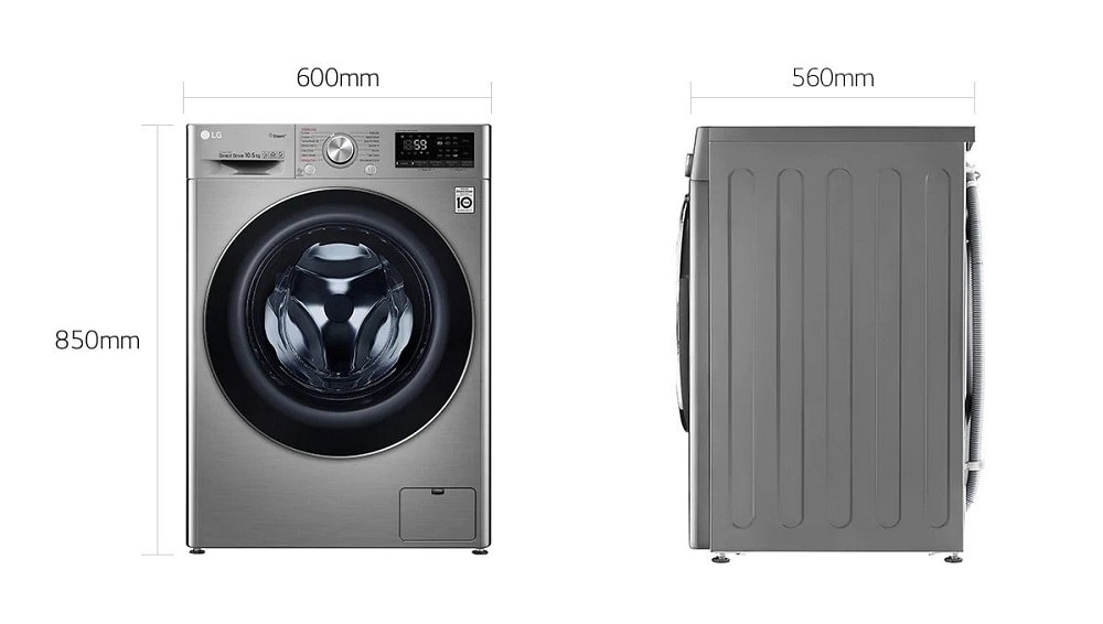 ماشین لباسشویی ال جی مدل LG 4v7 با ظرفیت 10.5 کیلو گرم