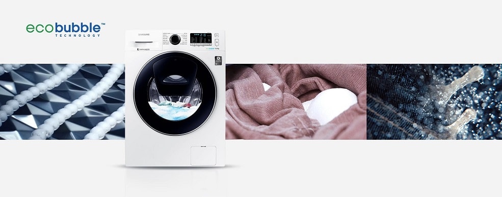 فناوری حباب ساز (Eco Bubble) استفاده می‌کند و این سیستم را در لباسشویی WW80K5410UX نیز به کار گرفته‌ است.