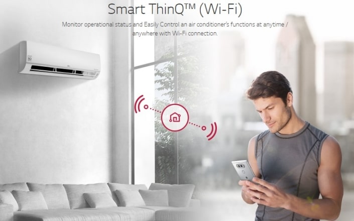 سیستم هوشمند Wi-Fi در کولر گازی amp-26k ال جی