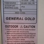 کولرگازی 30 هزار ایستاده جنرال گلد