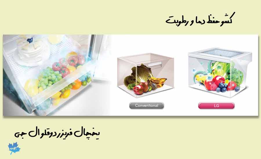 کشو حفظ دما و رطوبت در یخچال دوقلو ال جی 411 -414