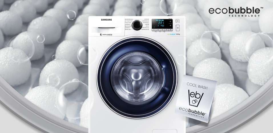 قابلیت Eco Bubble در لباسشویی سامسونگ WW70TA046AE