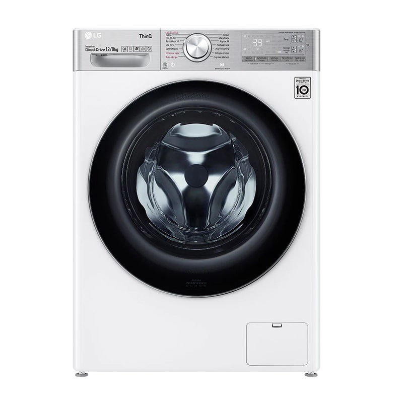 ماشین لباسشویی ال جی 12 کیلو سفید مدل لباسشویی ال جی WDV1260WRP در گناوه