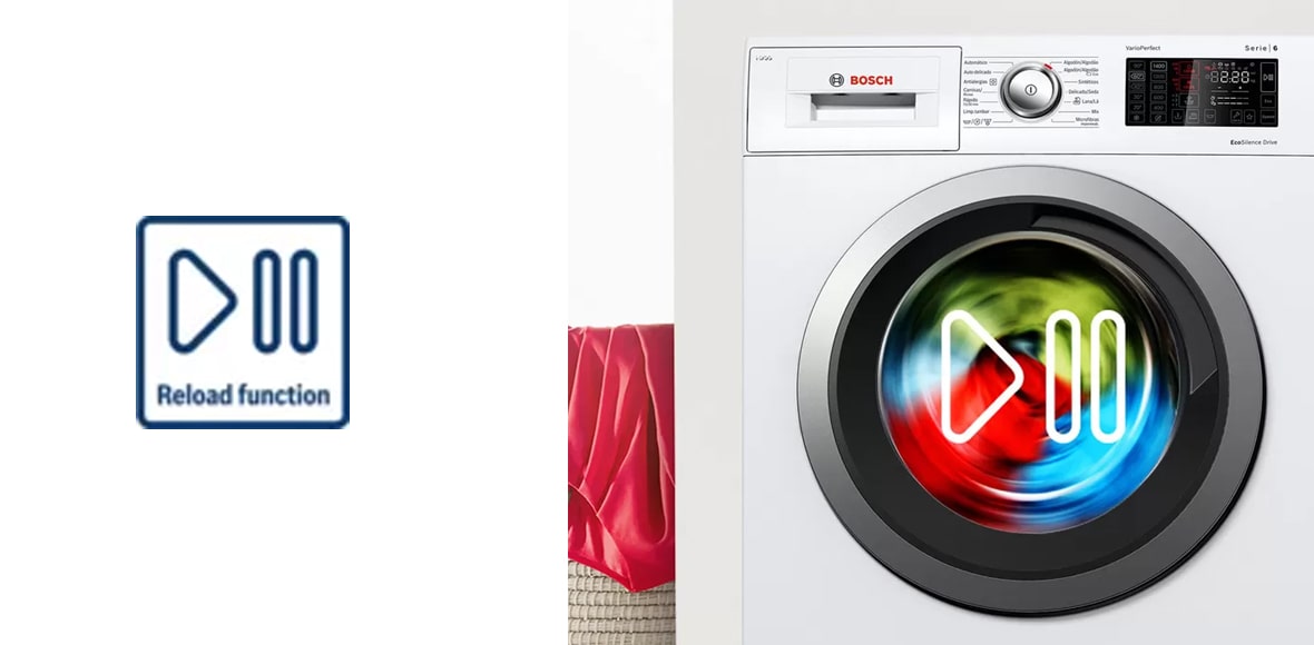 قابلیت کاربردی Reload ماشین لباسشویی بوش مدل BOSCH WGA242X0ME