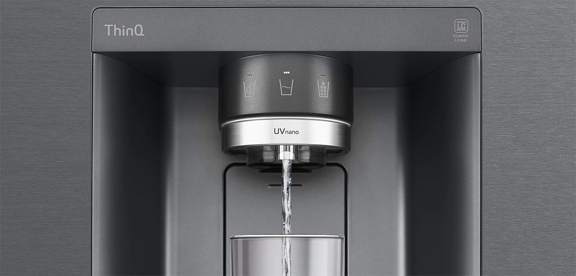 آبسردکن پیشرفته با تکنولوژی UVnano در یخچال ال جی J267 محصول 2022