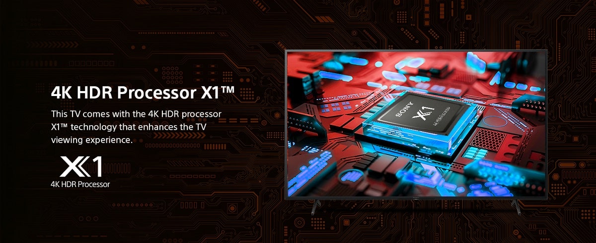 پردازنده 4K HDR processor X1 در تلویزیون X80K