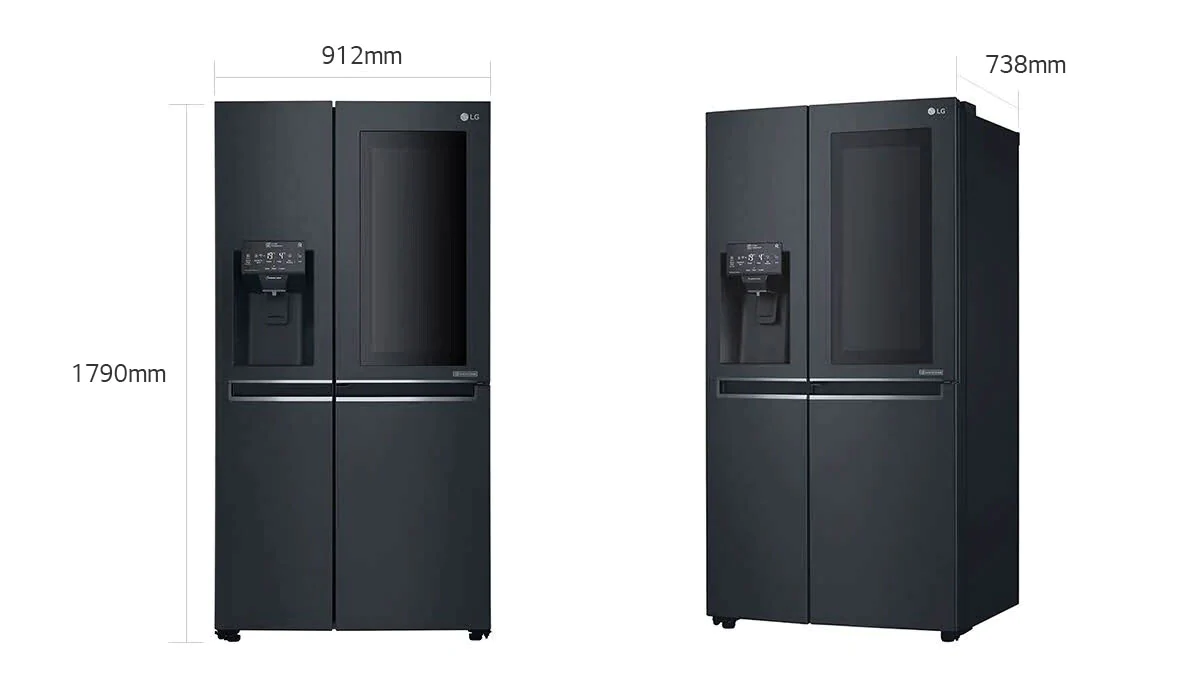 ابعاد یخچال ال جی X267PHB