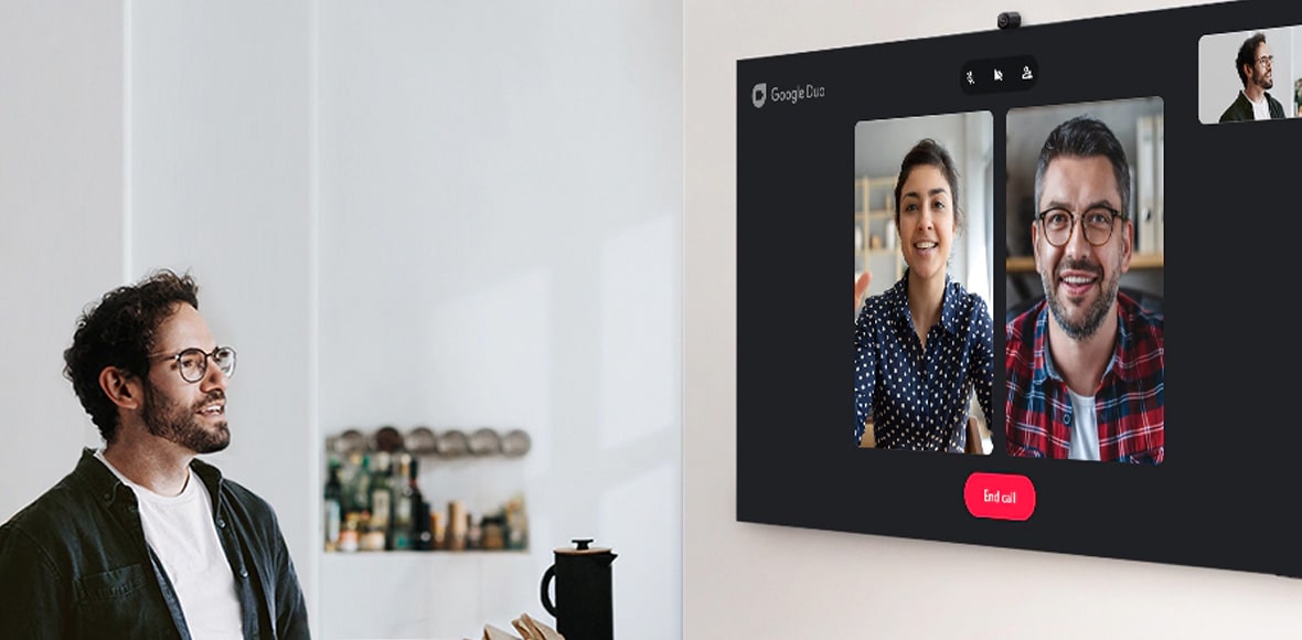 برنامه Google Duo در تلویزیون QN90B