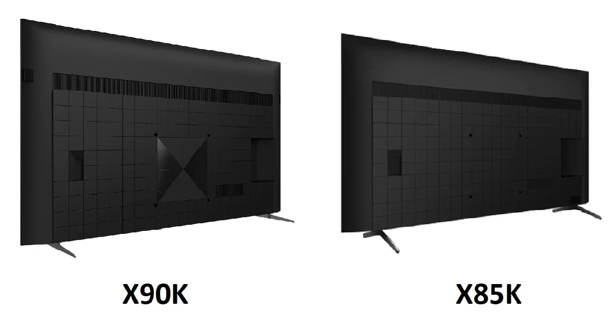 پشت تلویزیون های سونی X90K و X85K 