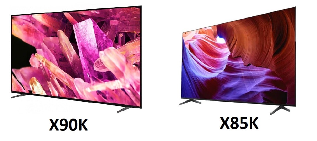 مقایسه طراحی تلویزیون های سونی X90K و X85K 