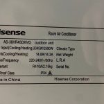 برچسپ کولر گازی 36000 هایسنس بدون اینورتر