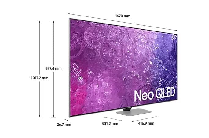 طراحی و ابعاد تلویزیون Neo QLED سامسونگ 75QN90C