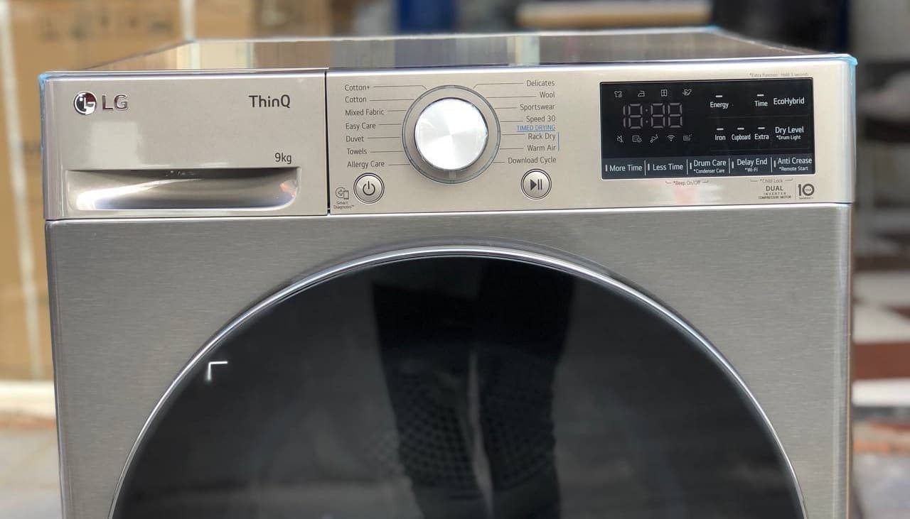 14 برنامه ماشین خشک کن ال جی 9 کیلو مدل RH90V9PV8N