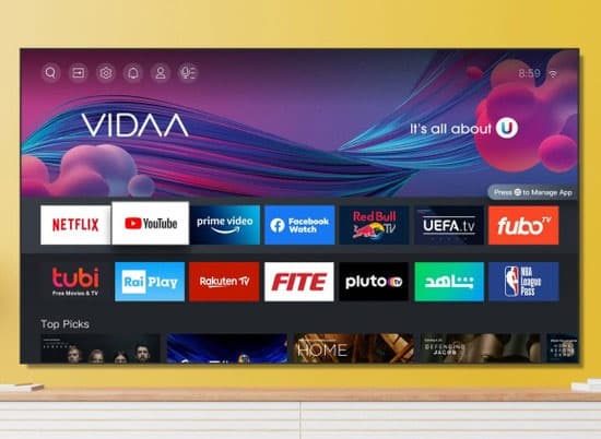 سیستم عامل VIDAA تلویزیون توشیبا