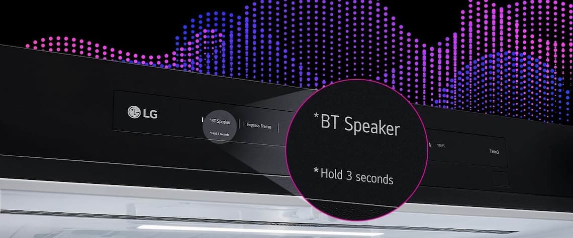 دکمه "BT Speaker" در یخچال ال جی 2025
