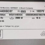 برچسپ لباسشویی بوش 1440