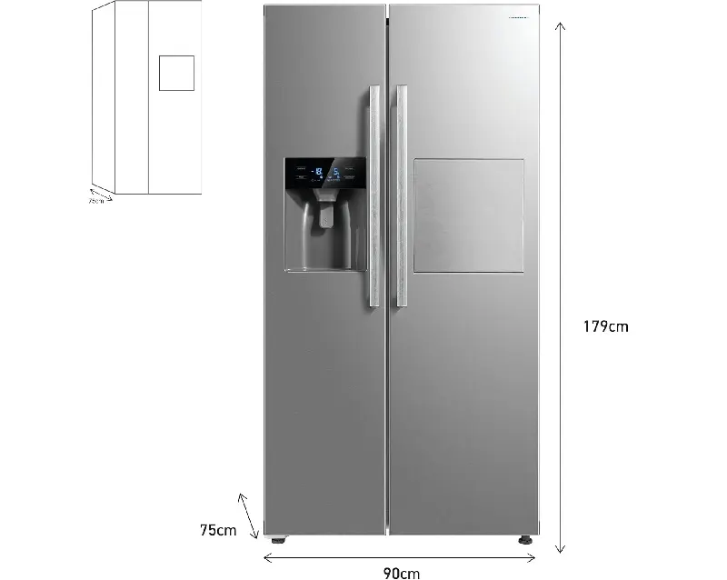 ابعاد یخچال ساید دوو مدل FRS-657SSl