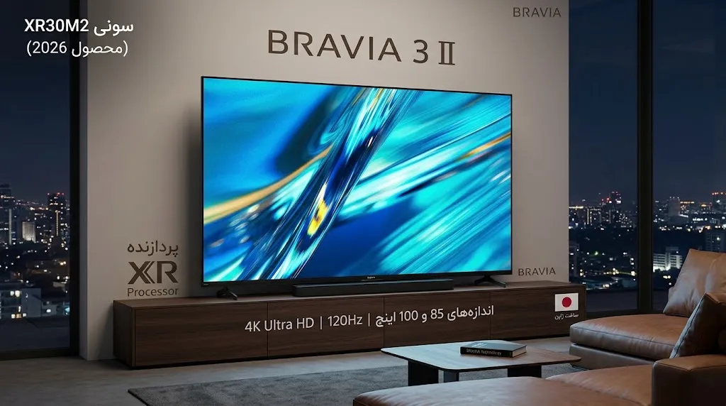تلویزیون سونی XR30M2 محصول 2026 1 ویژگیهای فنی تلویزیون سونی XR30M2